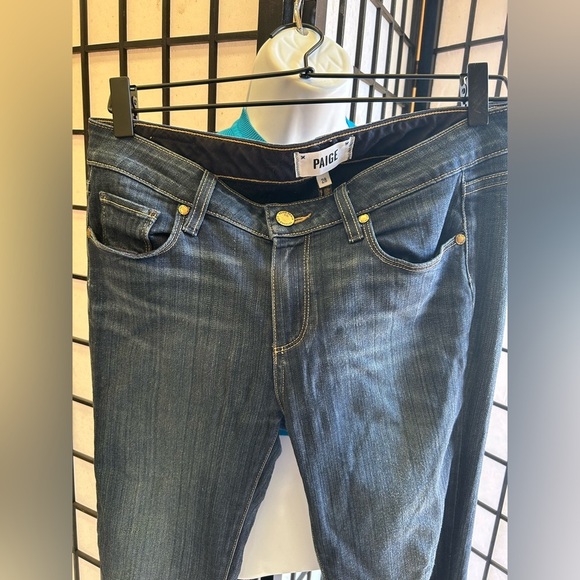 Paige Women's Skyline Straight Jeans - Dark Blue - Picture 2 of 6